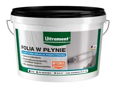 Folia w płynie Ultrament 3 kg, podpłytkowa izolacja